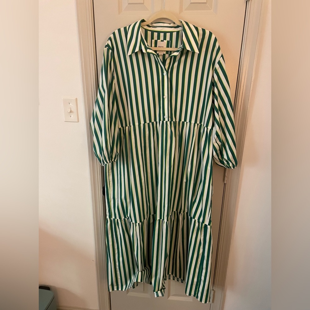 The Bettina Tiered Shirt Dress by Maeve size Large
